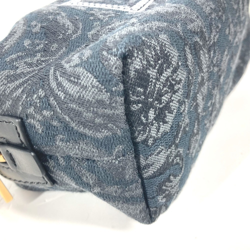 Versace Logo Makeup Pouch Multi Purpose Canvas Bl… - image 7